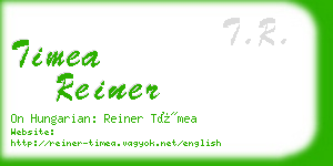 timea reiner business card